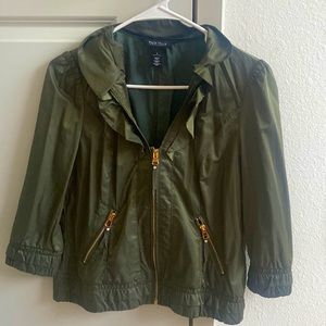 White House Black Market | Army Green Bomber Jacket